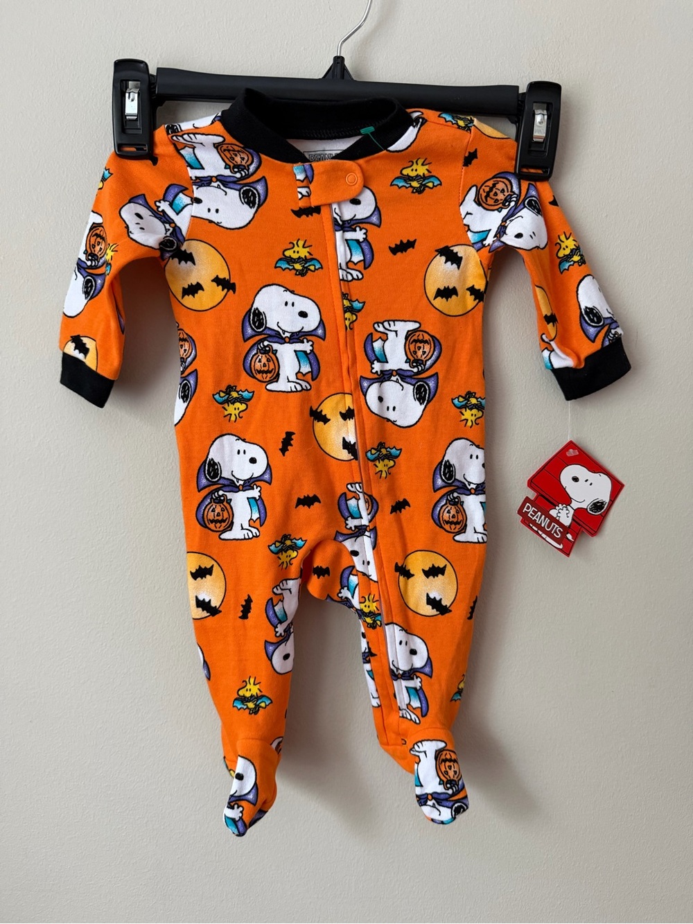 Peanuts Snoopy Halloween Footed Sleeper 0-3 Months